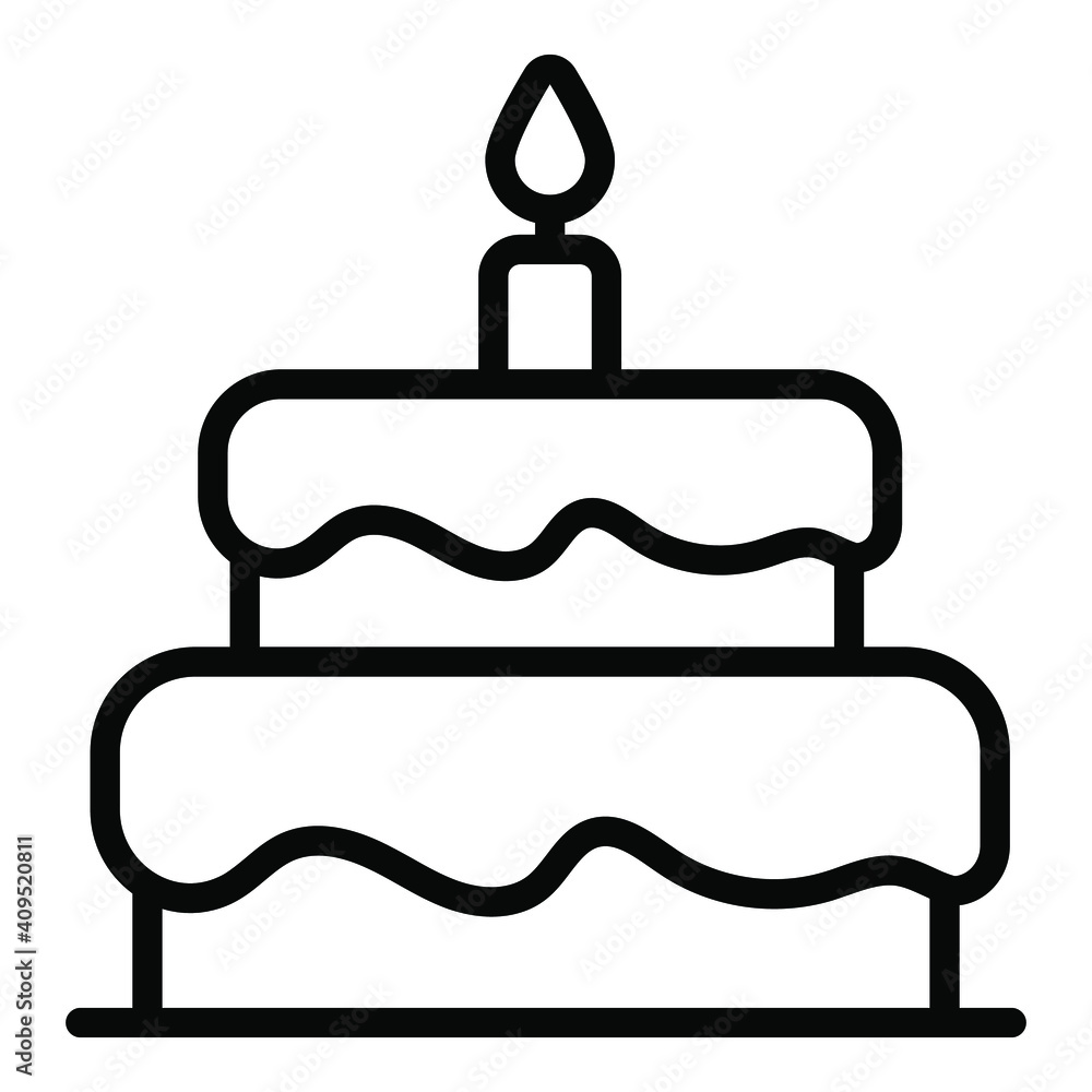cake, beak vector line icon isolated, Indian republic day icon. cake, beak vector line icon isolated, Indian republic day icon.