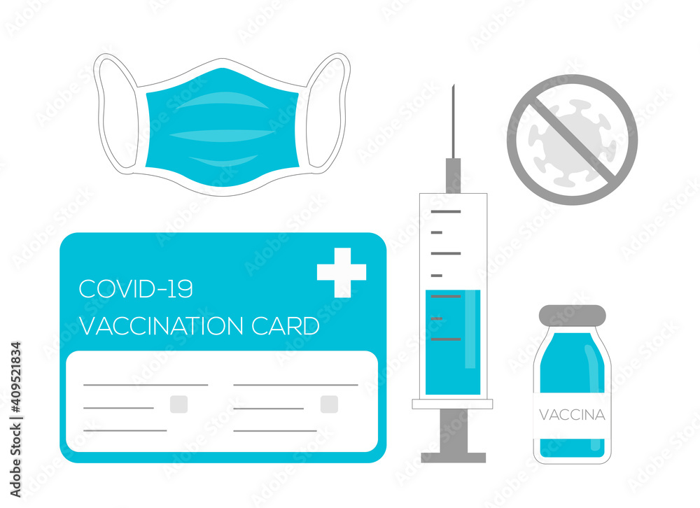Vector illustration for vaccine 2021. Mask and syringe, card. Vector illustration for vaccine 2021. Mask and syringe, card.