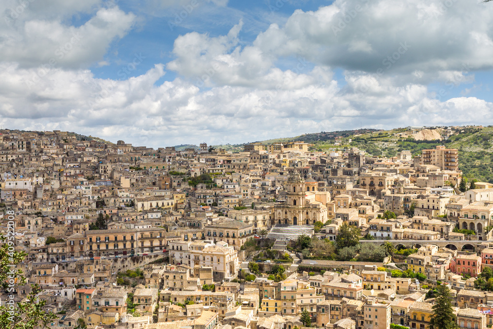 A view of the city of Modica, Sicily