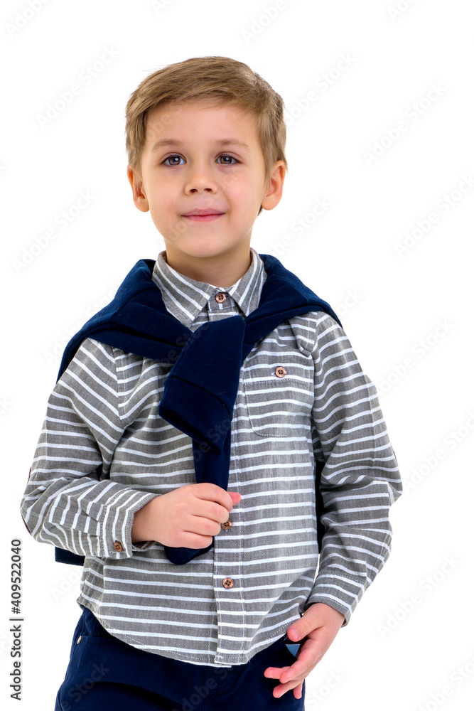 The little boy smiles. Portrait.Close-up. The little boy smiles. Portrait.Close-up.