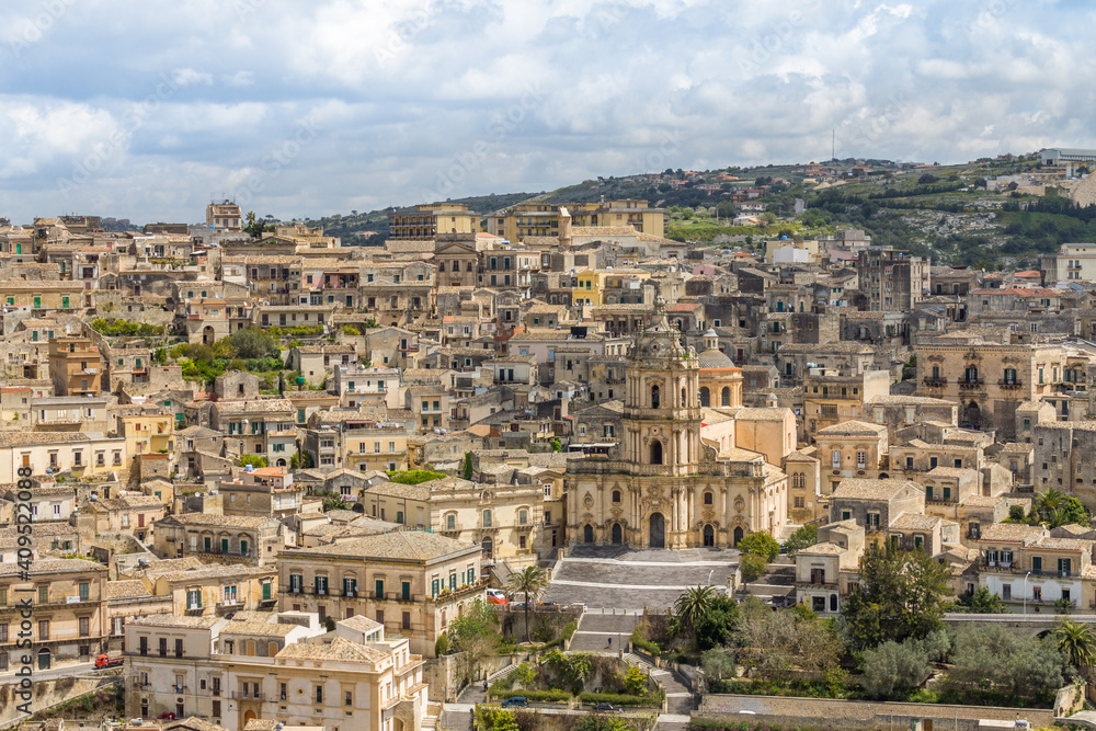 A view of the city of Modica, Sicily A view of the city of Modica, Sicily