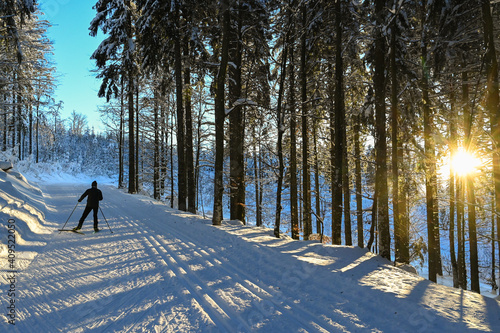 Foto Langlaufen in der Abendstimmung