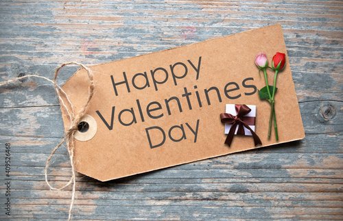 Happy valentines day label