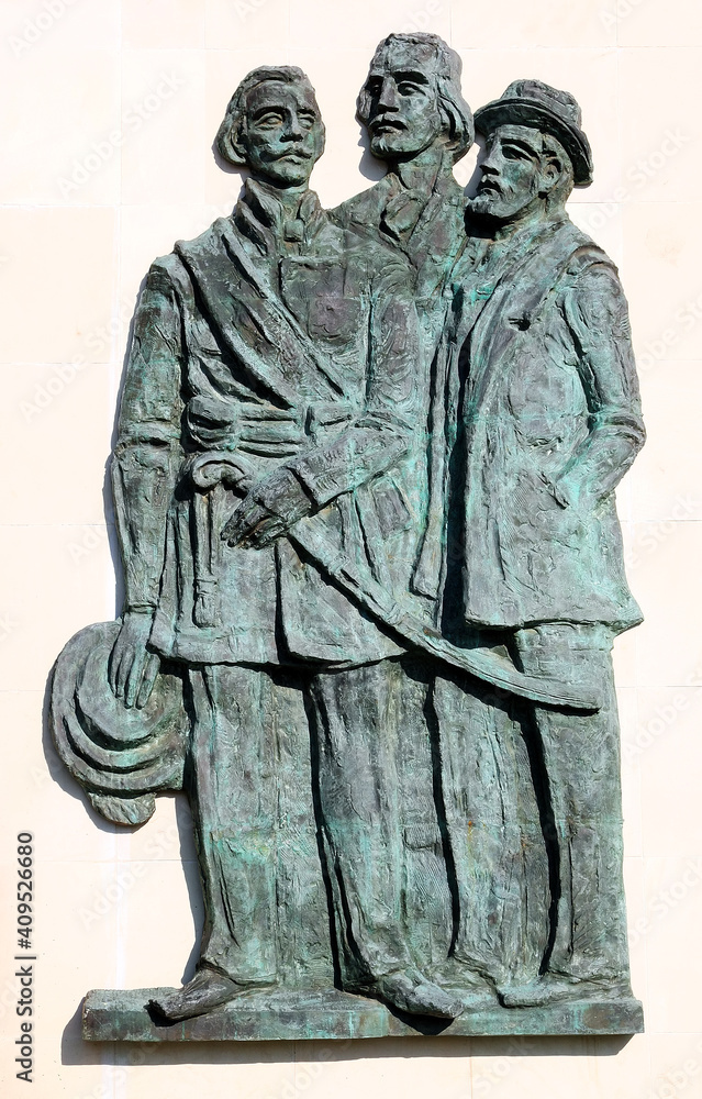 Fototapeta premium Statues in the Reconciliation Park of Arad, Romania, Europe