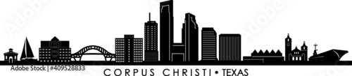 CORPUS CHRISTI Texas SKYLINE City Silhouette
 photo