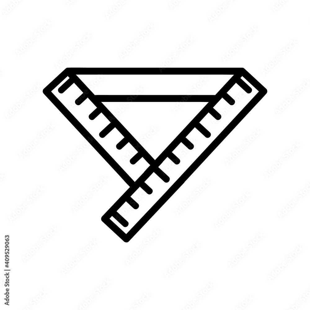 Ruler flat icon. Pictogram for web. Line stroke. Suitcase isolated on white background. Vector eps10 Ruler flat icon. Pictogram for web. Line stroke. Suitcase isolated on white background. Vector eps10