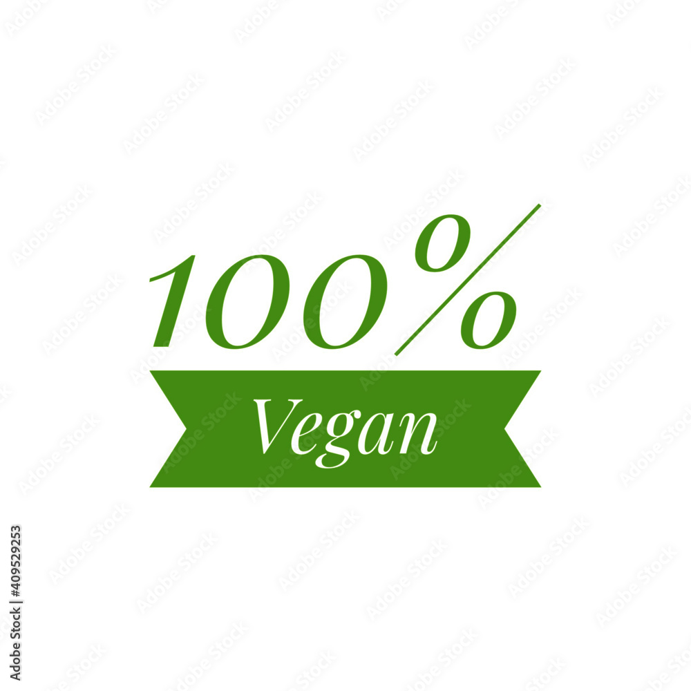 Fototapeta premium ''100% Vegan'' Lettering