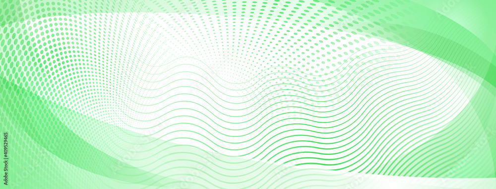 Abstract background made of curves and halftone dots in light green colors Abstract background made of curves and halftone dots in light green colors