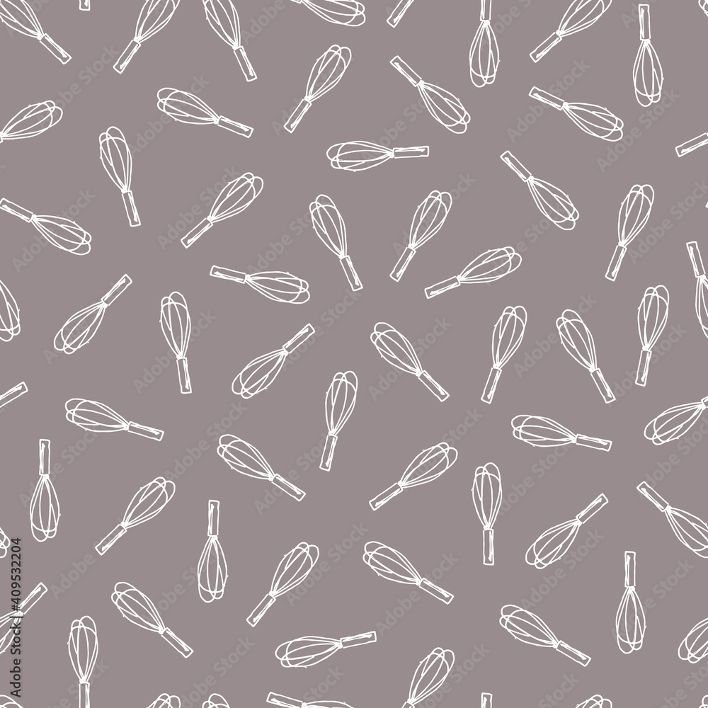 Vector simple grey kitchen whisks seamless doodle pattern background. Perfect for fabric, scrapbooking and wallpaper projects. Vector simple grey kitchen whisks seamless doodle pattern background. Perfect for fabric, scrapbooking and wallpaper projects.