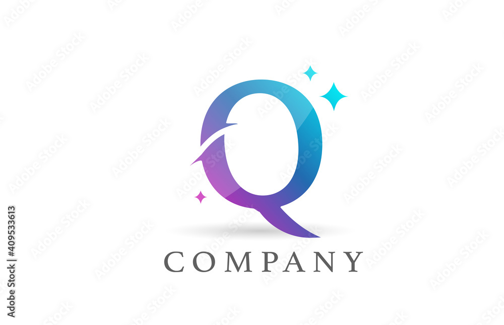 Q pink blue gradient alphabet letter logo for business and company. Creative lettering and corporate identity. Branding design Q pink blue gradient alphabet letter logo for business and company. Creative lettering and corporate identity. Branding design