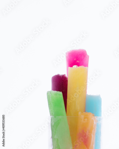 colourful ice blocks