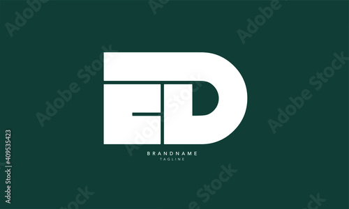 Alphabet letters Initials Monogram logo ED, DE, E and D