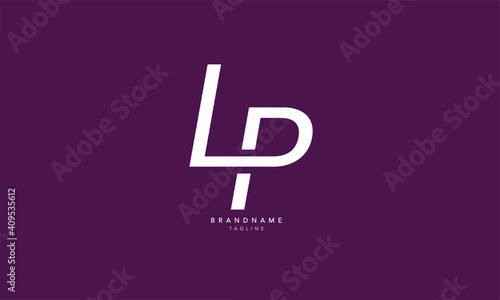 Alphabet letters Initials Monogram logo LP, PL, L and P