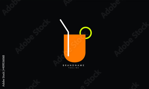 Abstract Juice logo, Glass, Drink logo