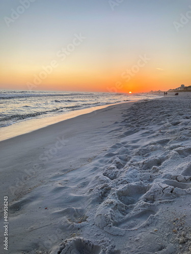 Vászonkép Sunset on the white sands of Navarre Beach, FL