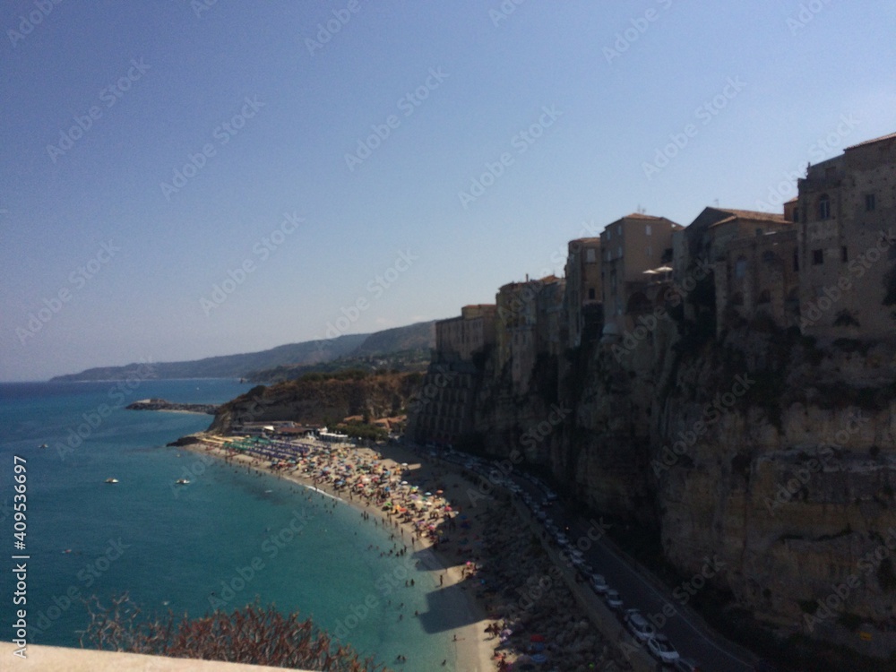 Cliff in Tropea, Italy.