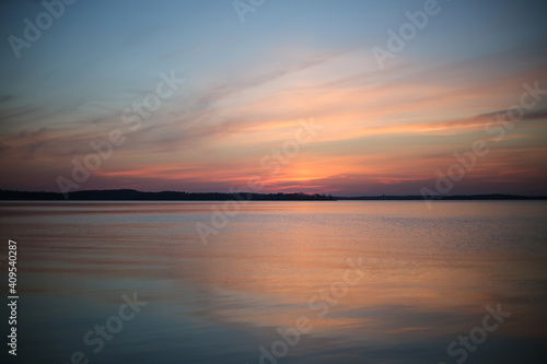 sunset over the lake © Cliff