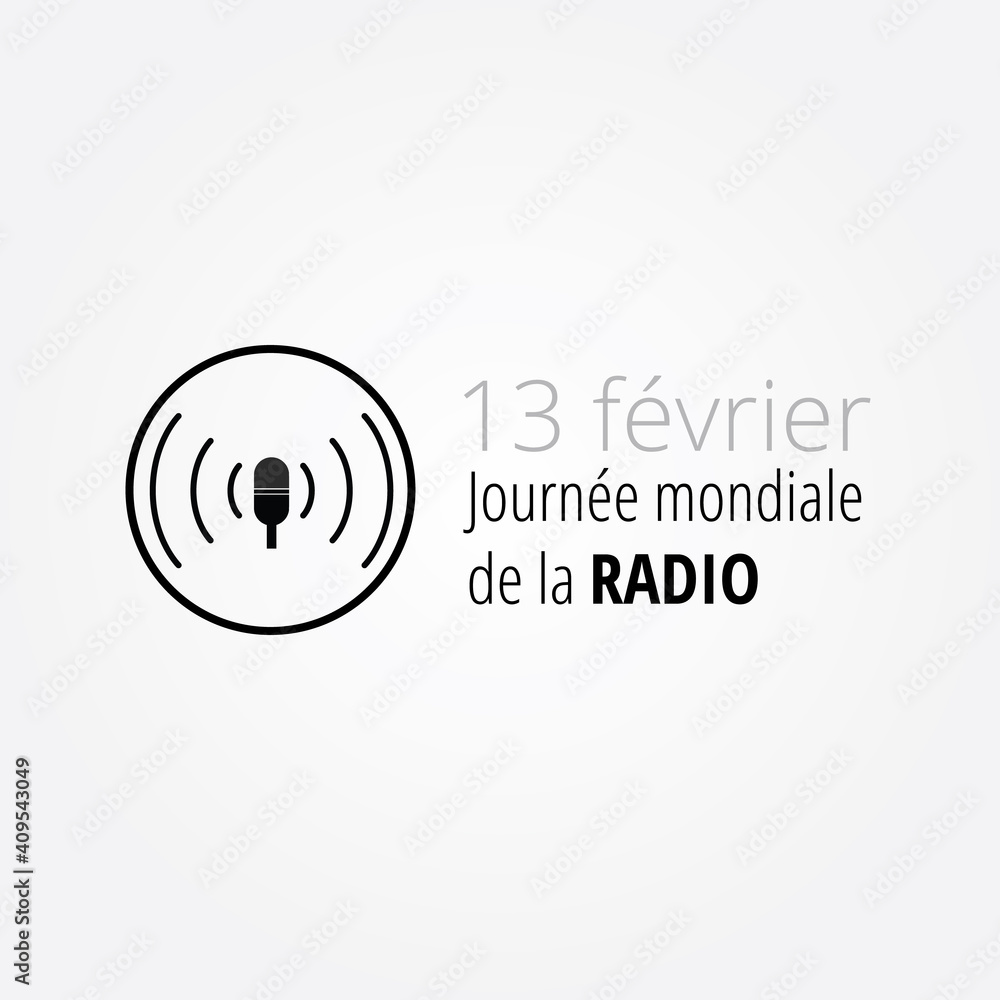 Obraz premium Journée mondiale de la radio