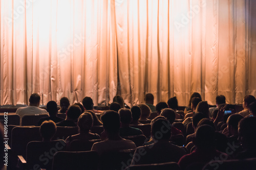 People In The Auditorium Looking At The Stage