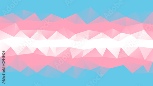 Vector polygonal transgender flag. Low poly illustration photo