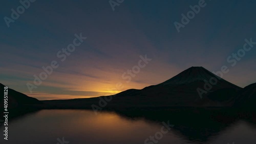 日本の日の出　富士山