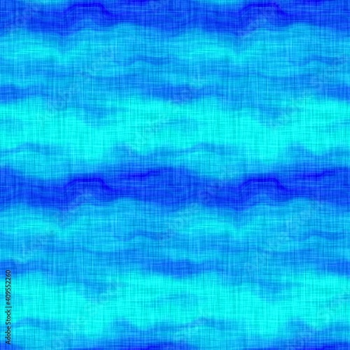 Indigo blue water wave blur degrade texture background. Seamless liquid flow watercolor stripe effect. Distorted tie dye wash variegated fluid blend. Repeat pattern for sea, ocean, nautical backdrop
