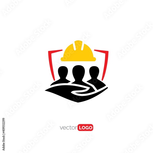 safety worker/labor  icon/symbol/Logo Design Vector Template Illustration