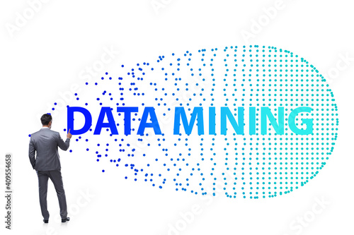 Concept of big data and data mining with businessman