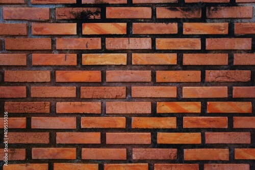 Brick wall with red brick. wall for insert  object.