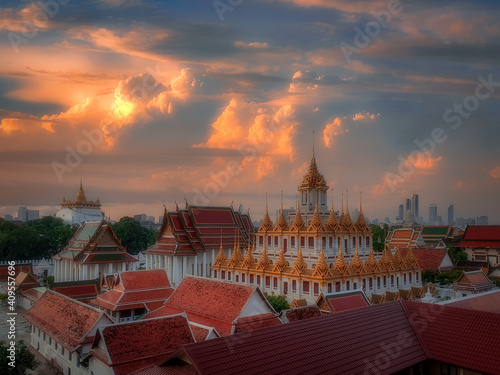 Loha Prasat Wat Ratchanatda in Bangkok, Thailand.