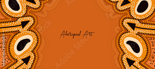 Poster design with aboriginal art