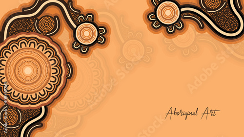 Poster design with aboriginal work