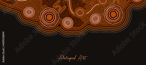 Aboriginal dot art banner