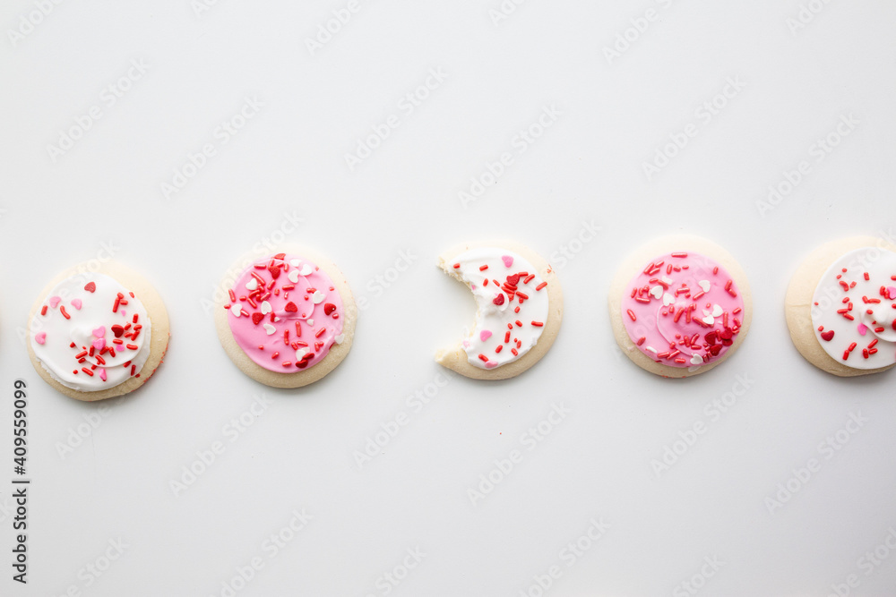 pink and white frosted cookies pink and white frosted cookies
