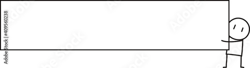 メッセージパネルを掲示している人のバナー男女なし