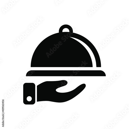 Food platter icon vector graphic illustration