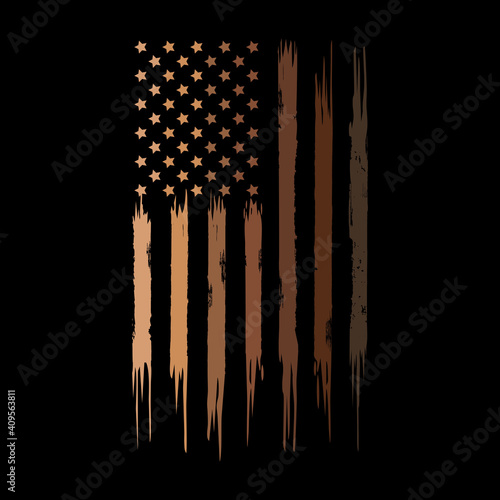 Melanin Black Lives Matter African American Pride, Dripping melanin, African American vector illustration