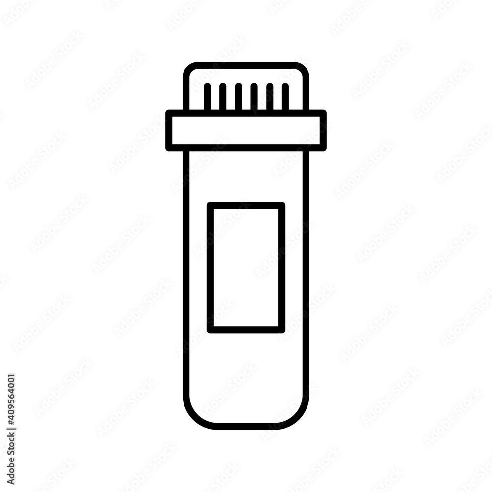 medical tube test laboratory line icon