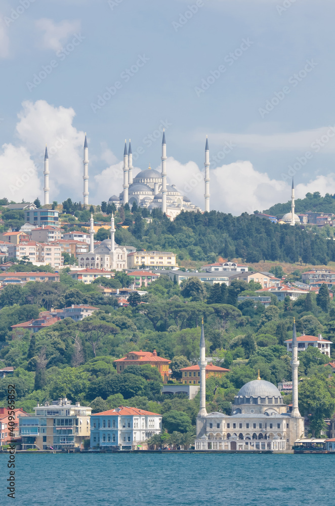 Istanbul cityscape as seen from Bosphorus - Istanbul, Turkey