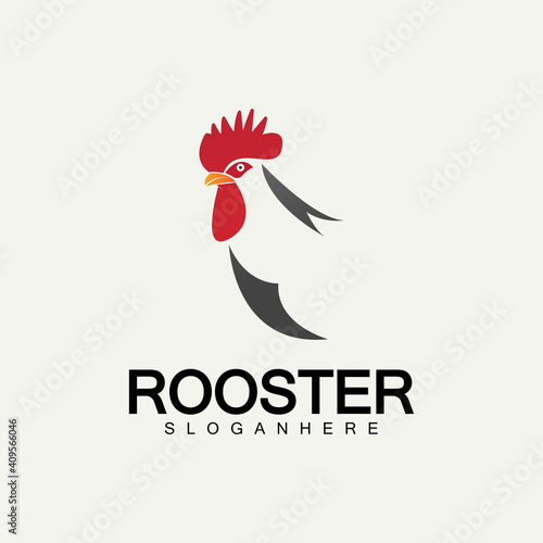 Rooster head logo vector icon symbol illustration design.Rooster chicken cock. Abstract vector illustration