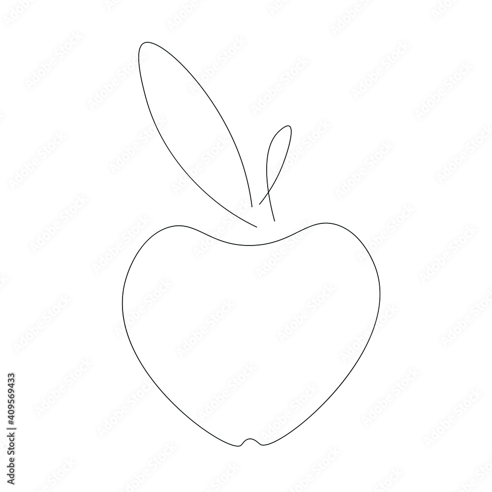 Apple icon on white background, vector illustration Apple icon on white background, vector illustration