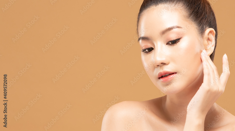 Beauty asian women portrait face with skin care healthy and skin. Beauty asian women portrait face with skin care healthy and skin.