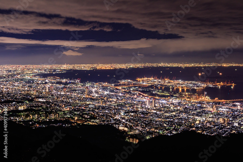 City Nightscape in Kobe Japan © TomohisaHashino