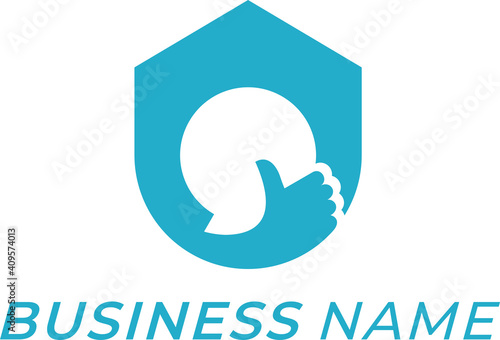 design logo creative thumb and home