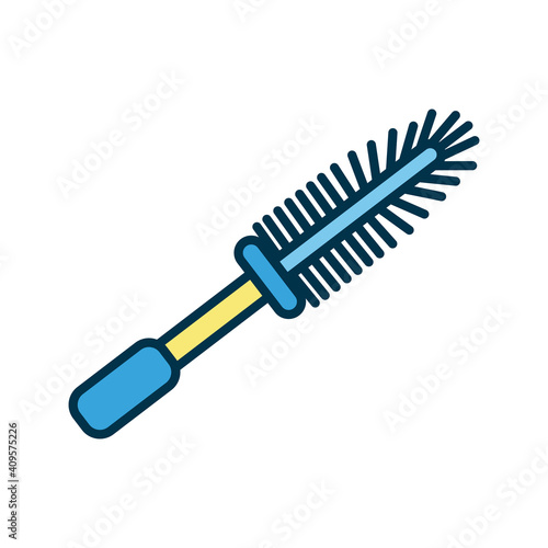 bottlebrush tool flat style icon