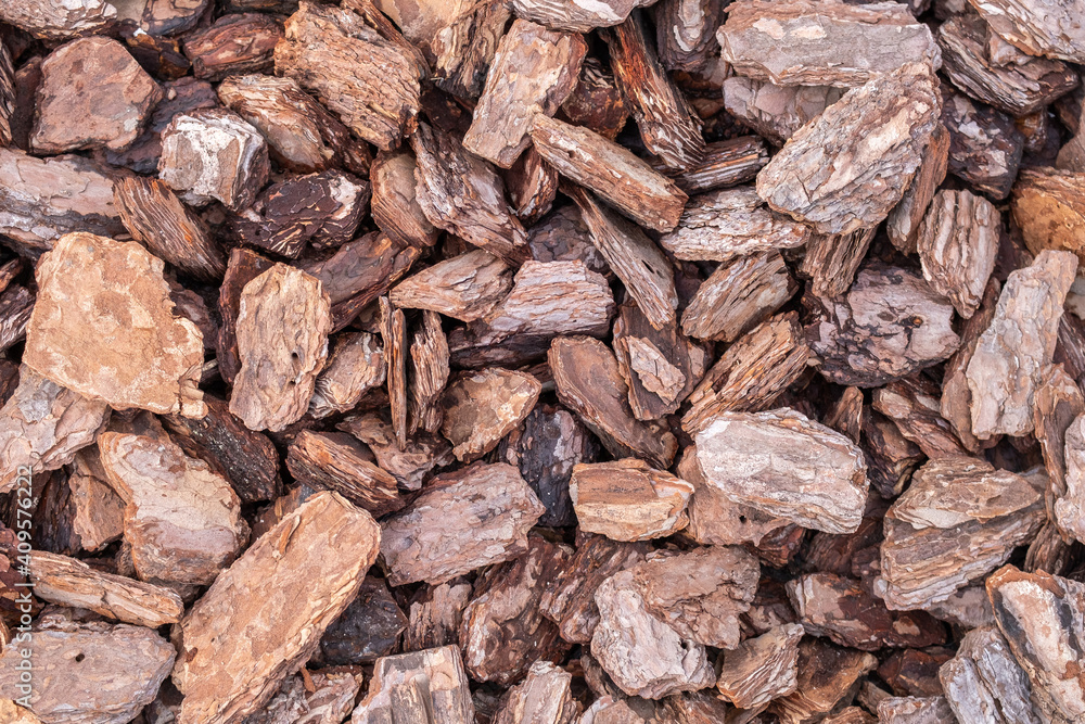 Wooden splinters close-up. Decorative wood chips texture. Wooden splinters close-up. Decorative wood chips texture.