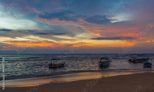 Sunset on the Indian ocean Sri Lanka Hikkaduwa