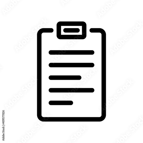 Clipboard icon. List icon isolated. Vector illustration. Clipboard or checklist icon in flat designVector illustration.