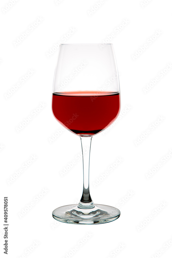 Glass of red wine on white background isolated Glass of red wine on white background isolated
