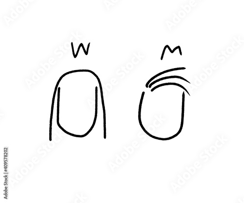 Man & Woman modern icon, illustration - vector